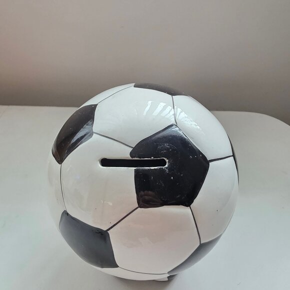 Vintage Soccer Ball Sports Coin Piggy Bank - Picture 4 of 7